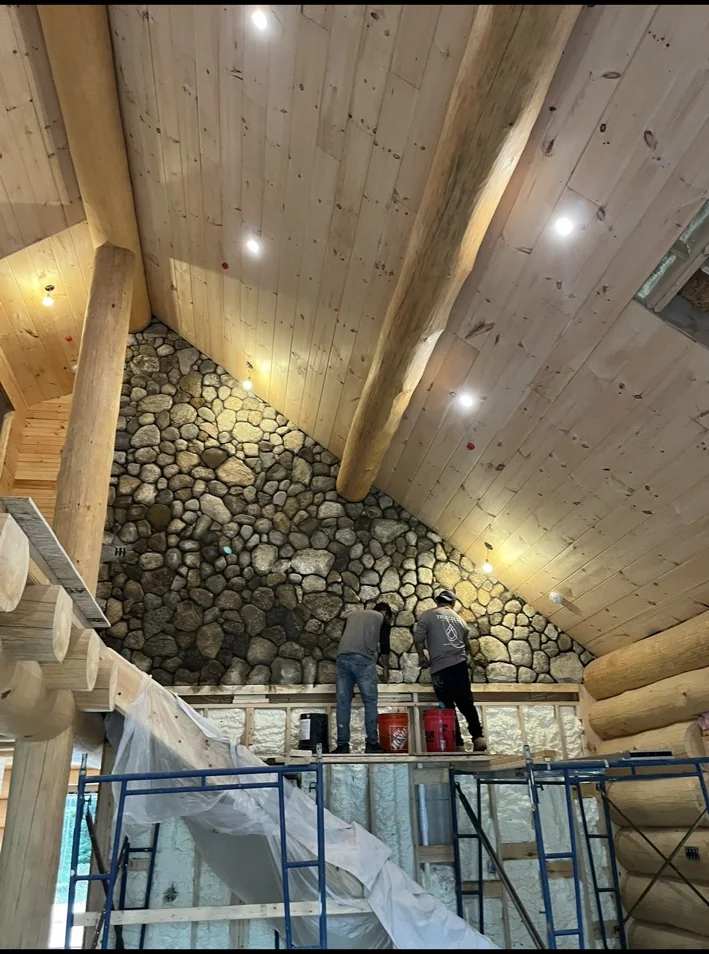 Interior stone accent wall
